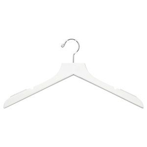 Container Store White Wooden Hangers with no slip silicone. Pack of 5